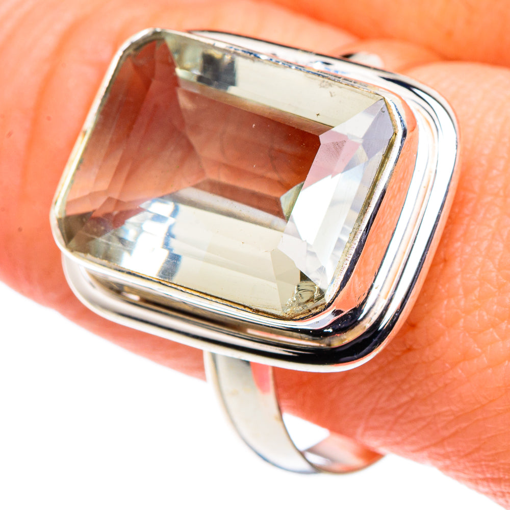 Green Amethyst Rings handcrafted by Ana Silver Co - RING88646