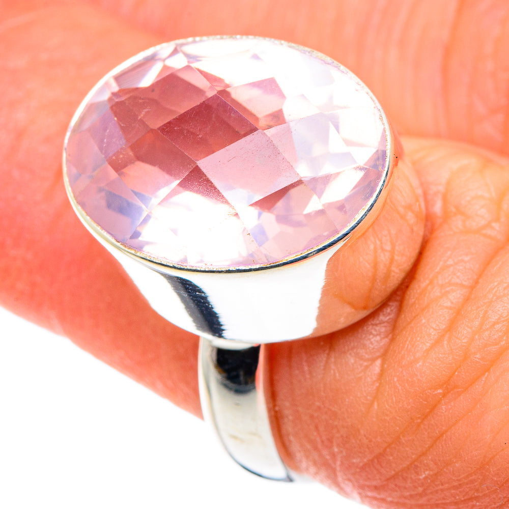 Rose Quartz Rings handcrafted by Ana Silver Co - RING88650