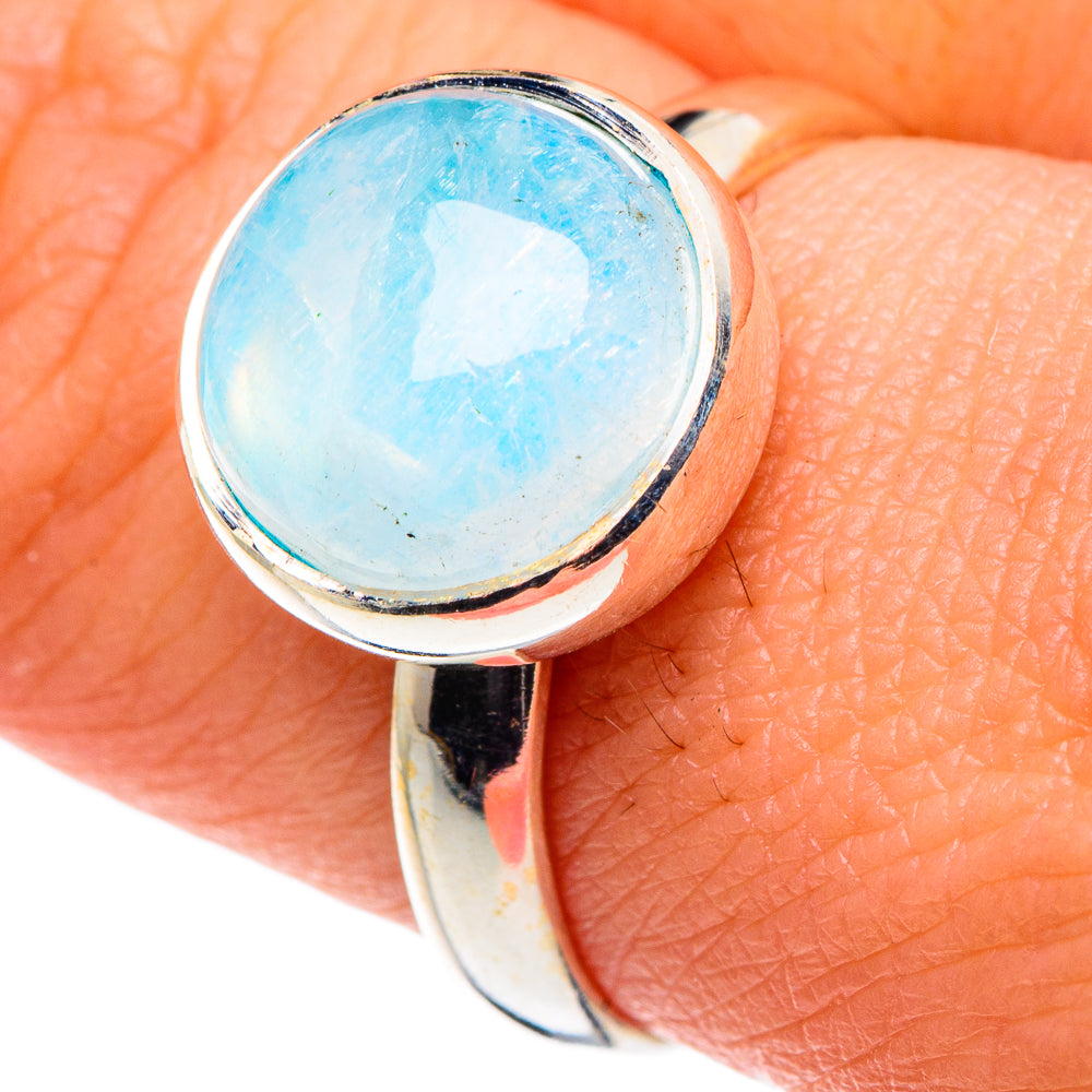 Rainbow Moonstone Rings handcrafted by Ana Silver Co - RING88659