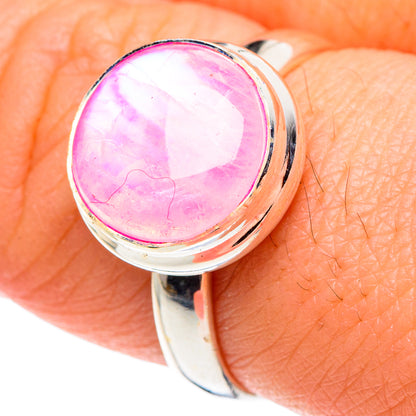 Pink Moonstone Rings handcrafted by Ana Silver Co - RING88664
