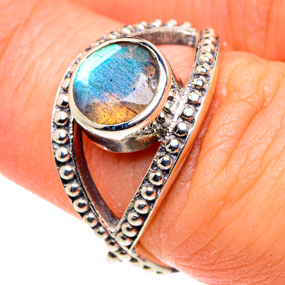 Labradorite Rings handcrafted by Ana Silver Co - RING88673