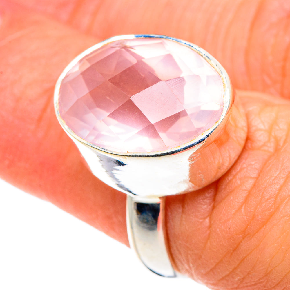 Rose Quartz Rings handcrafted by Ana Silver Co - RING88679