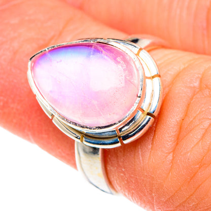 Pink Moonstone Rings handcrafted by Ana Silver Co - RING88680