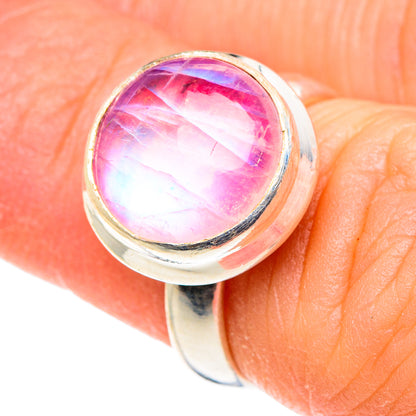 Pink Moonstone Rings handcrafted by Ana Silver Co - RING88681