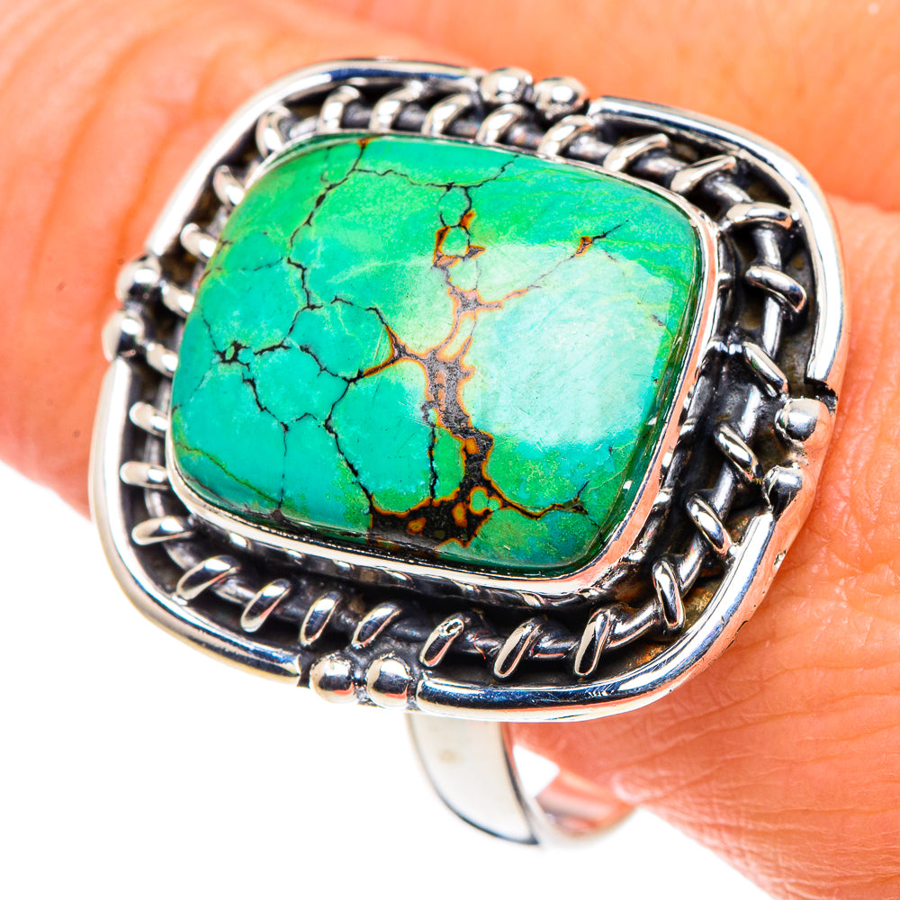 Tibetan Turquoise Rings handcrafted by Ana Silver Co - RING88699