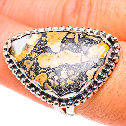 Pyrite Agate Rings handcrafted by Ana Silver Co - RING88704