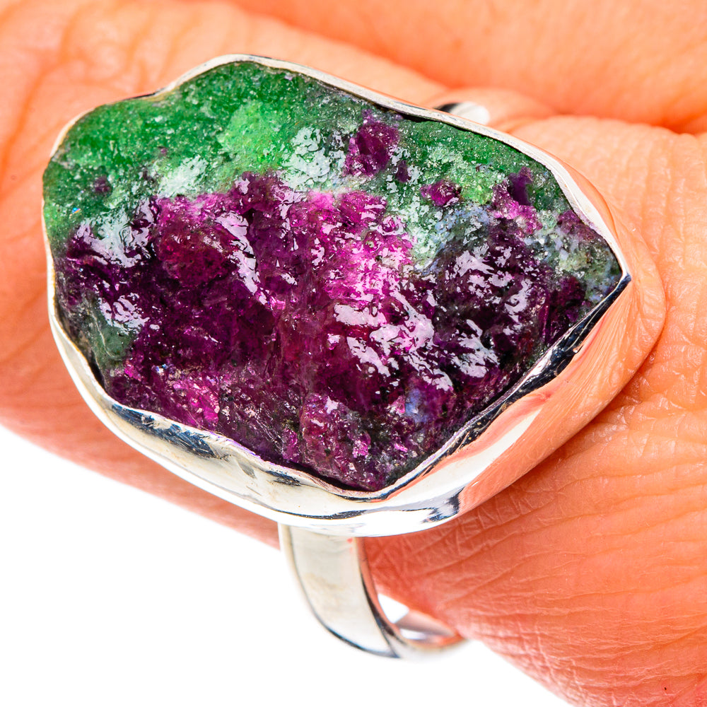 Ruby Zoisite Rings handcrafted by Ana Silver Co - RING88719