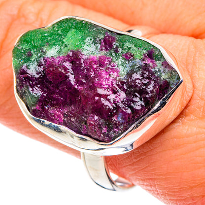 Ruby Zoisite Rings handcrafted by Ana Silver Co - RING88719