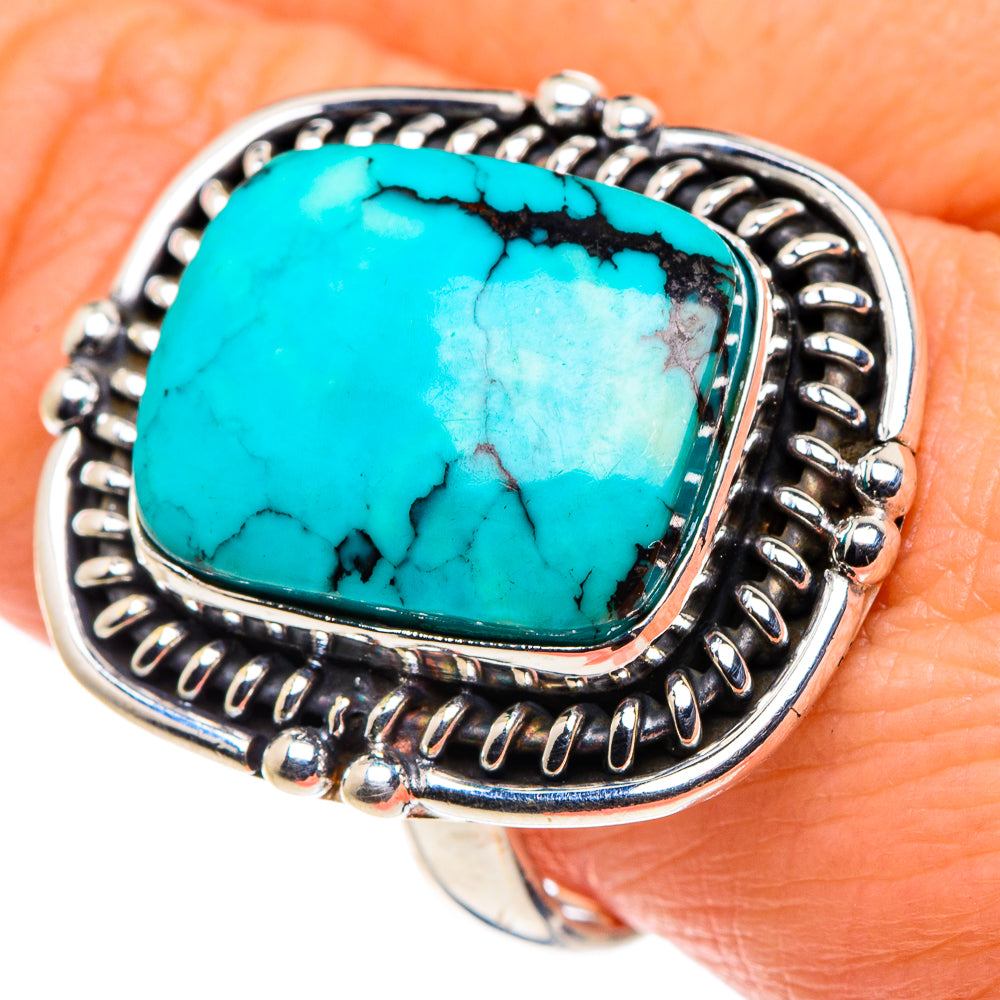 Tibetan Turquoise Rings handcrafted by Ana Silver Co - RING88728
