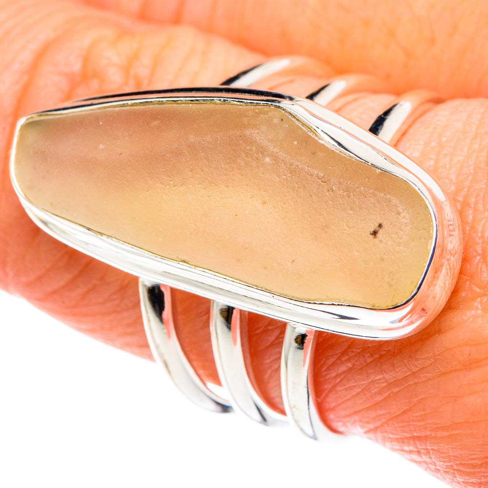 Libyan Desert Glass Rings handcrafted by Ana Silver Co - RING88738