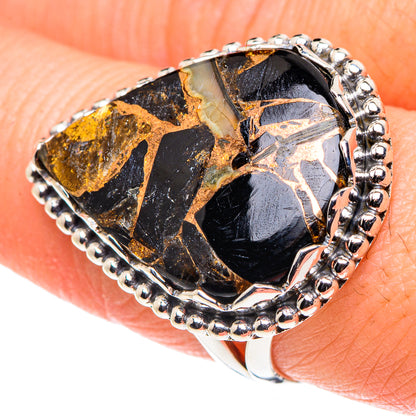 Black Copper Onyx Rings handcrafted by Ana Silver Co - RING88743