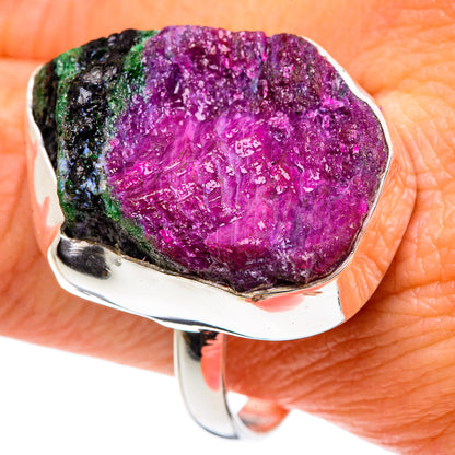 Ruby Zoisite Rings handcrafted by Ana Silver Co - RING88748