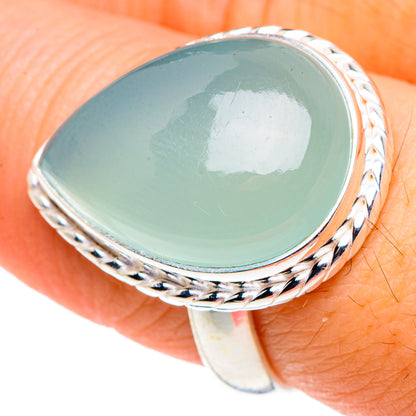 Aqua Chalcedony Rings handcrafted by Ana Silver Co - RING88753