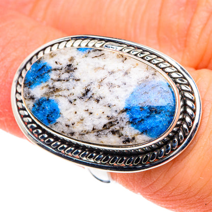 K2 Blue Azurite Rings handcrafted by Ana Silver Co - RING88755