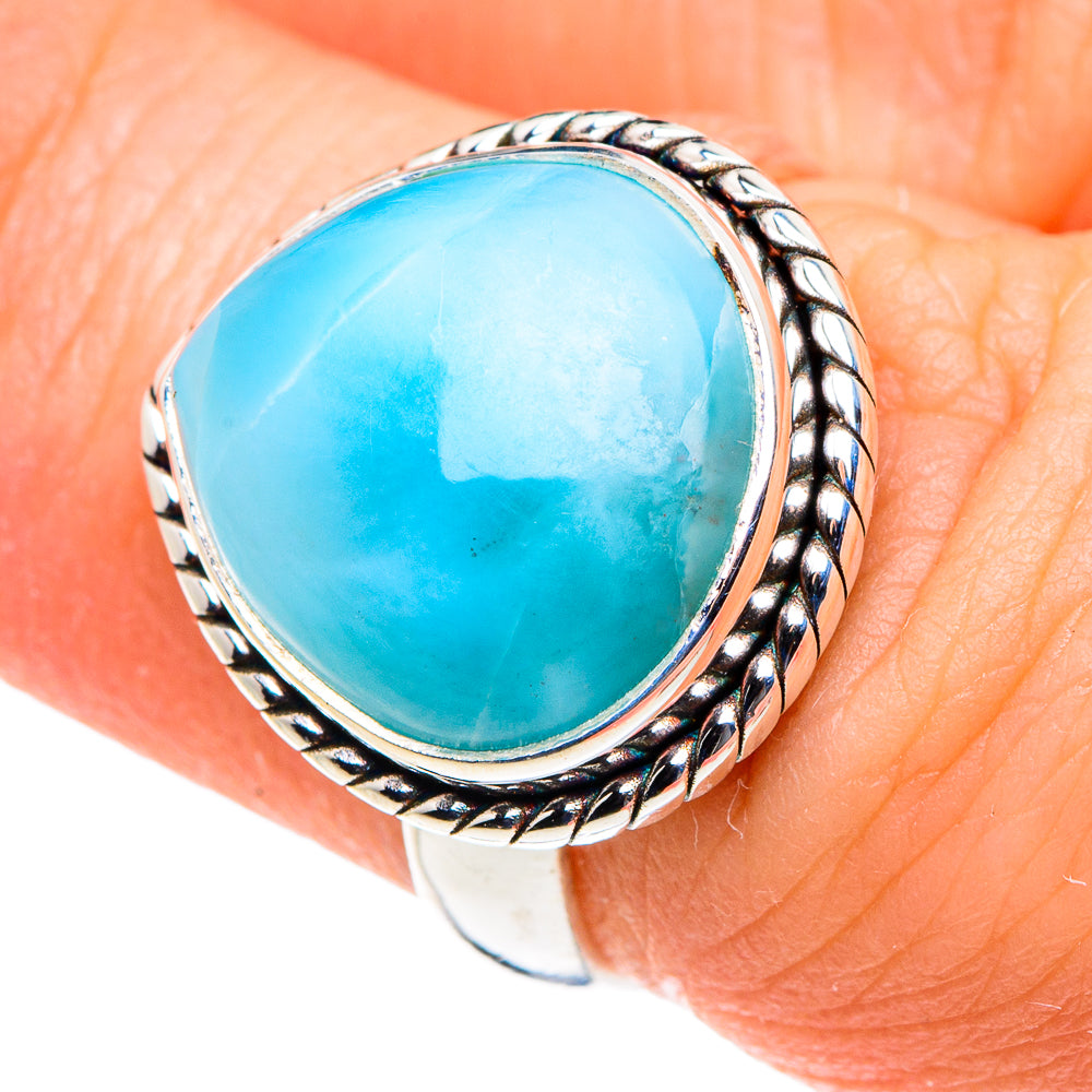 Larimar Rings handcrafted by Ana Silver Co - RING88756