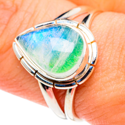 Green Moonstone Rings handcrafted by Ana Silver Co - RING88761
