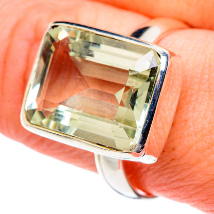 Green Amethyst Rings handcrafted by Ana Silver Co - RING88762