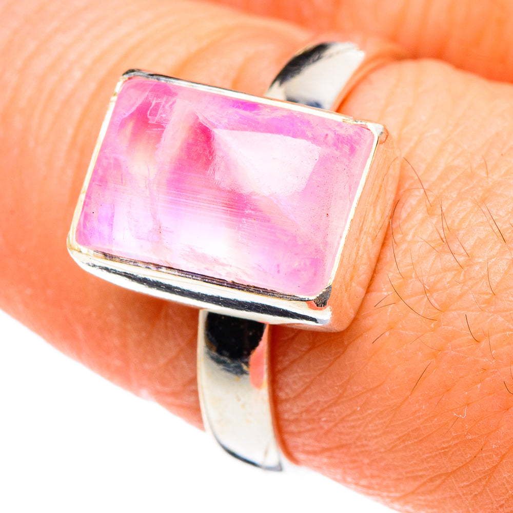 Pink Moonstone Rings handcrafted by Ana Silver Co - RING88770