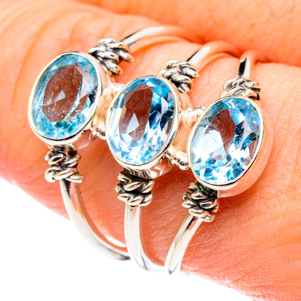 Blue Topaz Rings handcrafted by Ana Silver Co - RING88787
