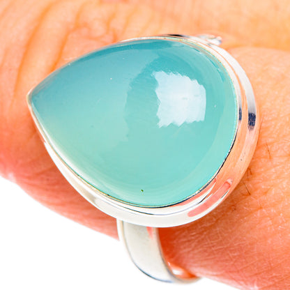 Aqua Chalcedony Rings handcrafted by Ana Silver Co - RING88788