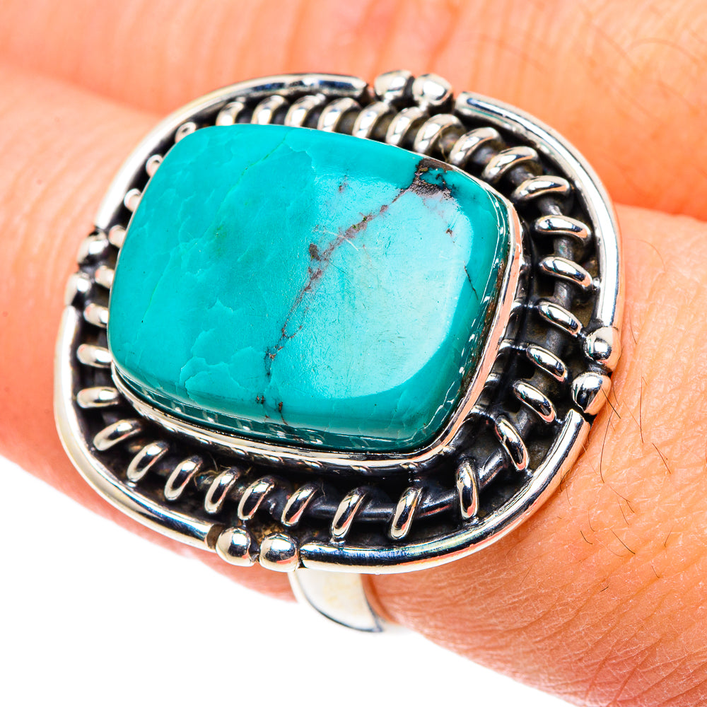Tibetan Turquoise Rings handcrafted by Ana Silver Co - RING88789