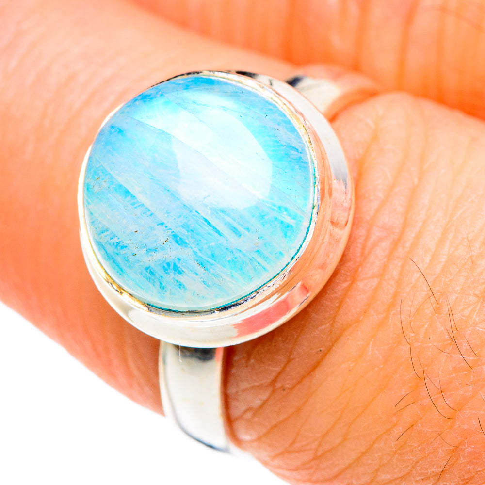 Rainbow Moonstone Rings handcrafted by Ana Silver Co - RING88795