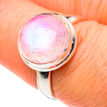 Pink Moonstone Rings handcrafted by Ana Silver Co - RING88805