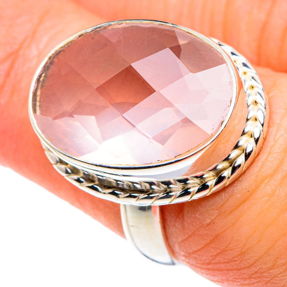 Rose Quartz Rings handcrafted by Ana Silver Co - RING88807