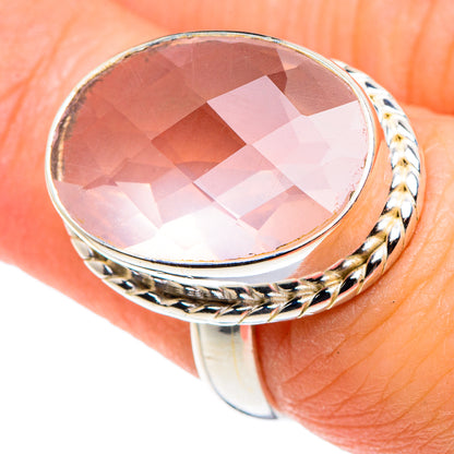 Rose Quartz Rings handcrafted by Ana Silver Co - RING88807