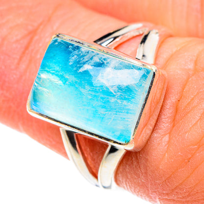 Rainbow Moonstone Rings handcrafted by Ana Silver Co - RING88828