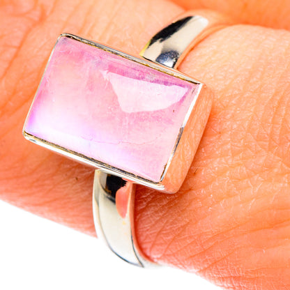 Pink Moonstone Rings handcrafted by Ana Silver Co - RING88839