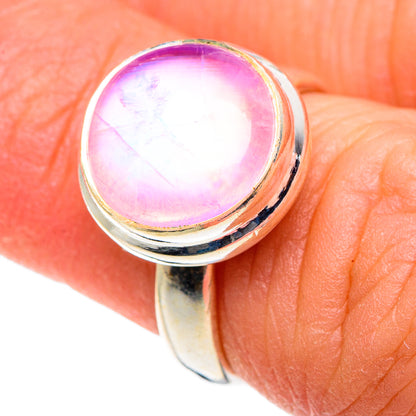 Pink Moonstone Rings handcrafted by Ana Silver Co - RING88842