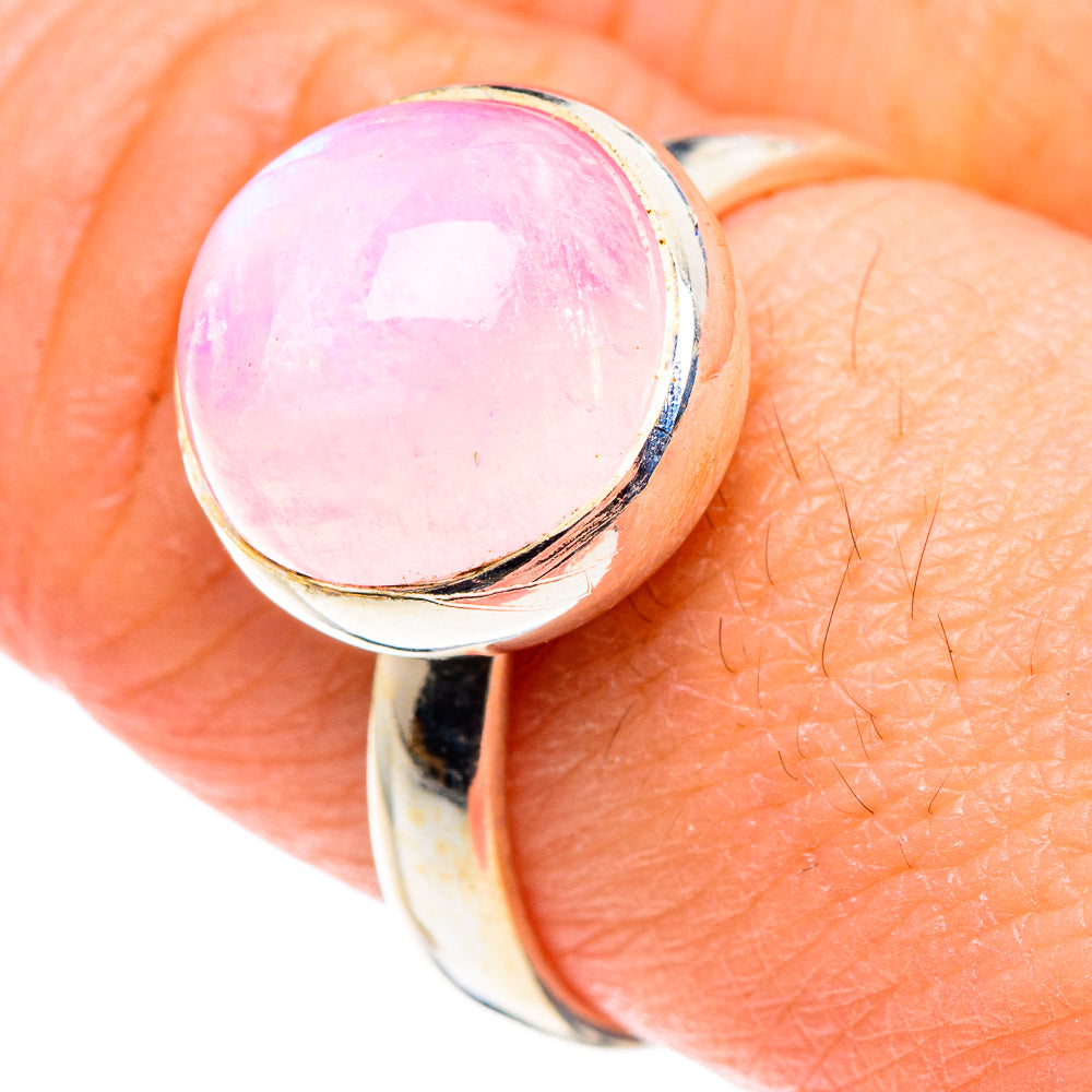 Pink Moonstone Rings handcrafted by Ana Silver Co - RING88871