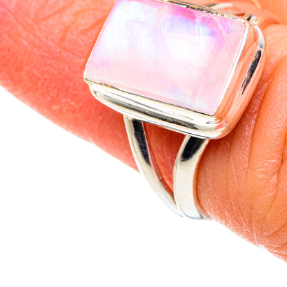 Pink Moonstone Rings handcrafted by Ana Silver Co - RING88873