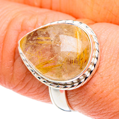 Rutilated Quartz Rings handcrafted by Ana Silver Co - RING88876