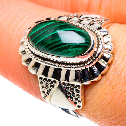 Malachite Rings handcrafted by Ana Silver Co - RING88896