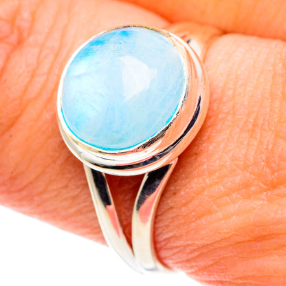 Rainbow Moonstone Rings handcrafted by Ana Silver Co - RING88897