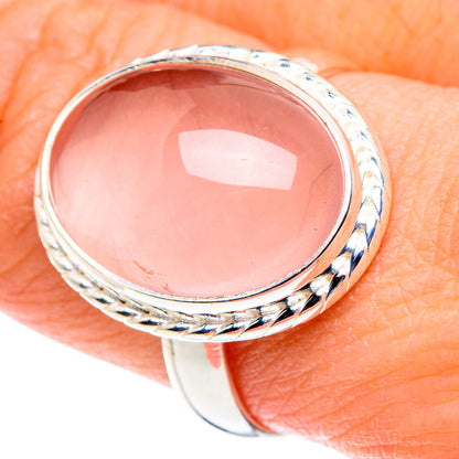 Rose Quartz Rings handcrafted by Ana Silver Co - RING88902