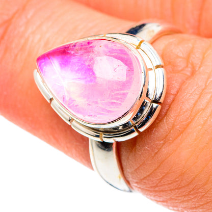 Pink Moonstone Rings handcrafted by Ana Silver Co - RING88903