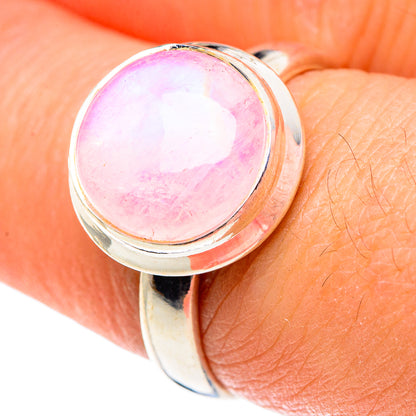 Pink Moonstone Rings handcrafted by Ana Silver Co - RING88905