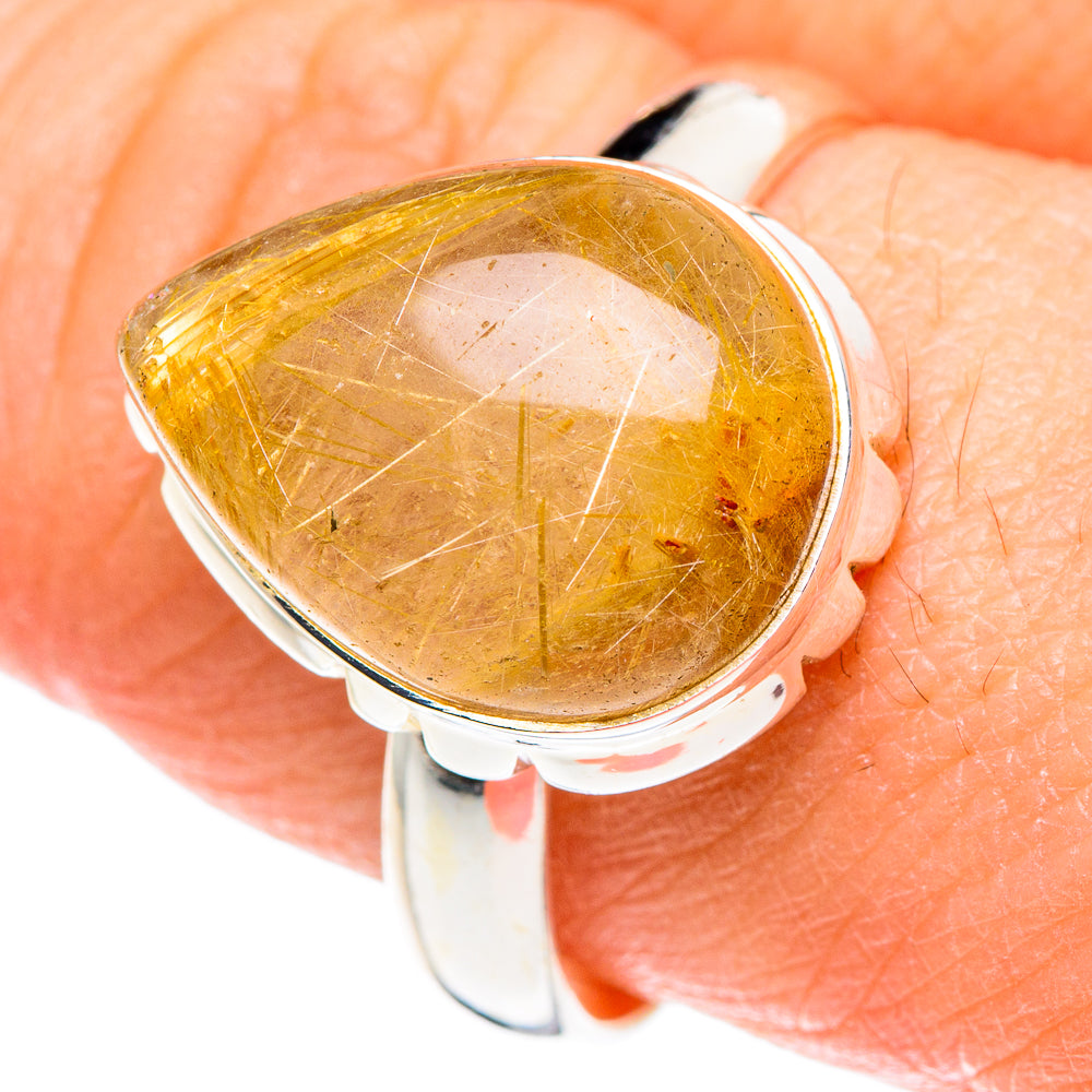 Rutilated Quartz Rings handcrafted by Ana Silver Co - RING88910