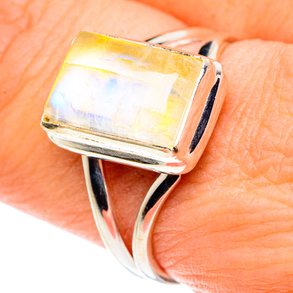 Yellow Moonstone Rings handcrafted by Ana Silver Co - RING88918