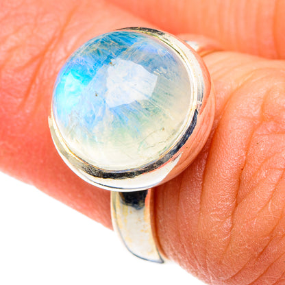 Rainbow Moonstone Rings handcrafted by Ana Silver Co - RING88927