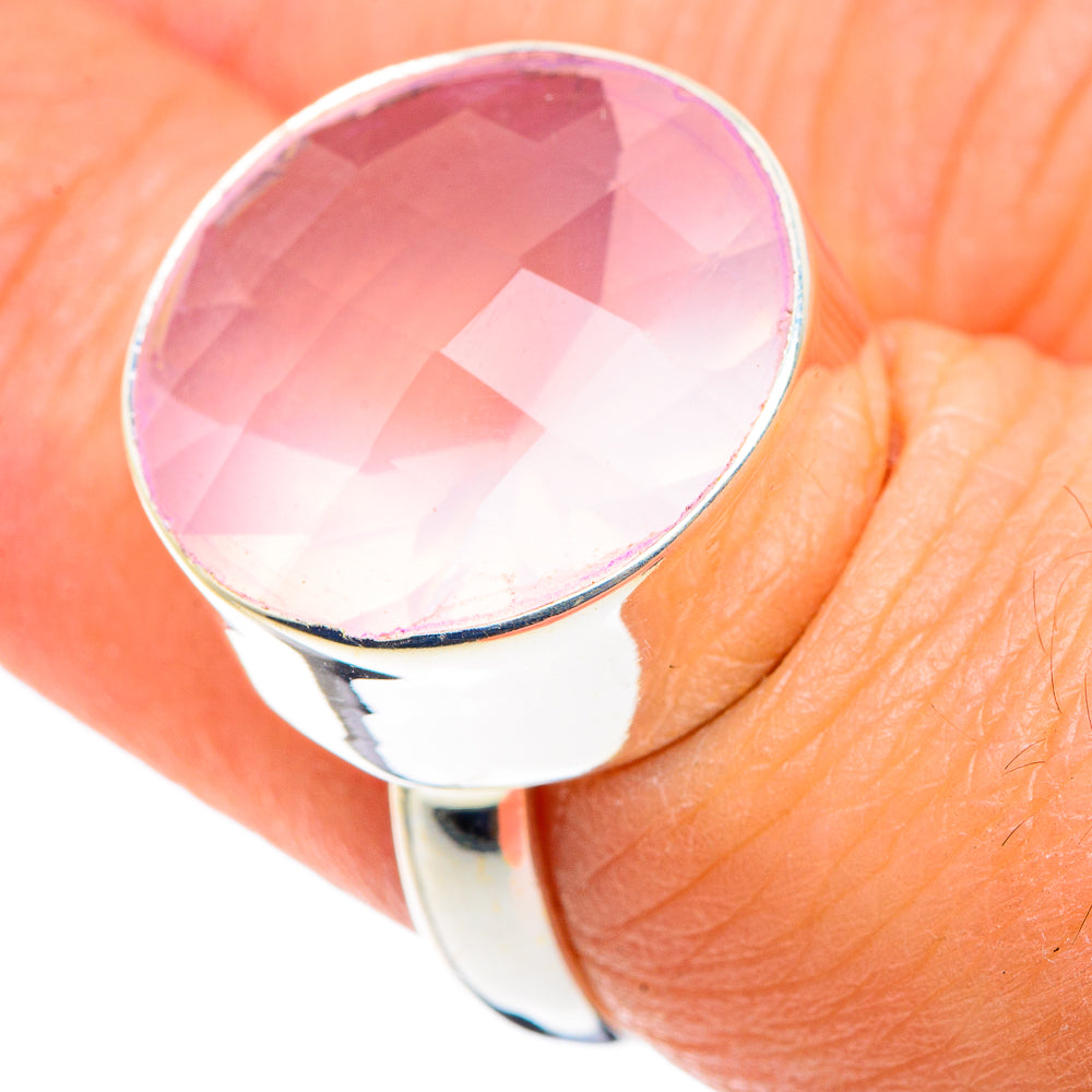 Rose Quartz Rings handcrafted by Ana Silver Co - RING88937