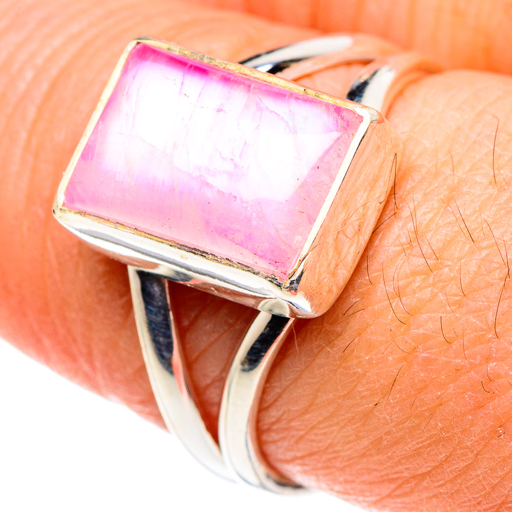Pink Moonstone Rings handcrafted by Ana Silver Co - RING88938