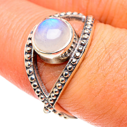 Rainbow Moonstone Rings handcrafted by Ana Silver Co - RING88943