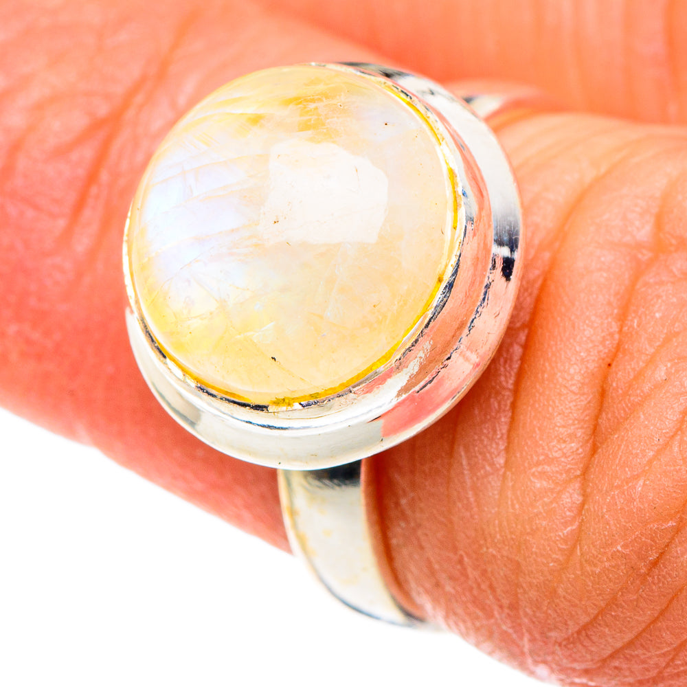 Yellow Moonstone Rings handcrafted by Ana Silver Co - RING88949