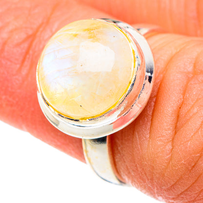 Yellow Moonstone Rings handcrafted by Ana Silver Co - RING88949