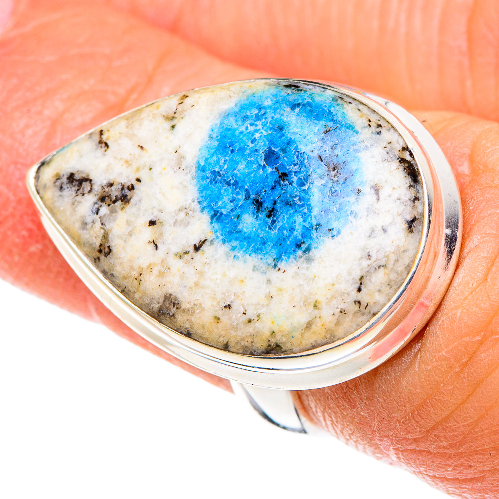 K2 Blue Azurite Rings handcrafted by Ana Silver Co - RING88957