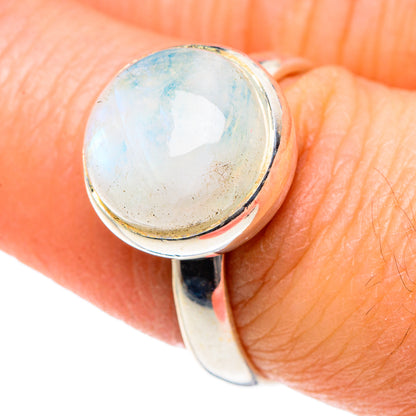 Rainbow Moonstone Rings handcrafted by Ana Silver Co - RING88961